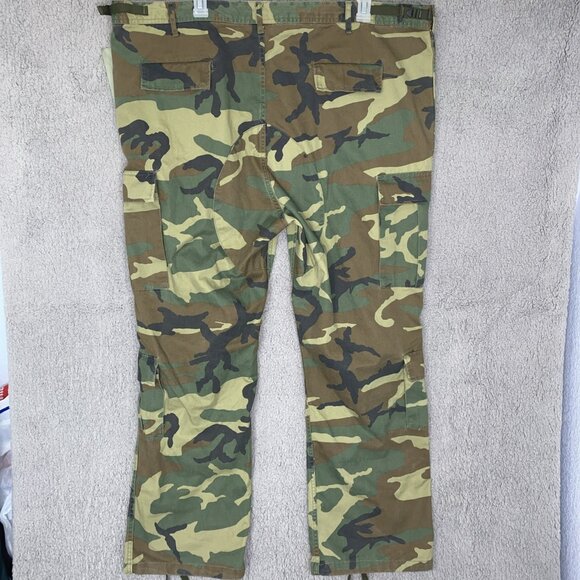 New Rothco Woodland Camo Paratrooper Fatigue Pants Mens 3XL 47”-51” 8 Pocket BDU - Picture 2 of 13